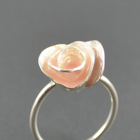 Rose ring in sterling silver - buy online at Crowded Silver
