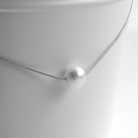 Single silver pearl necklace | Crowded Silver Jewellery