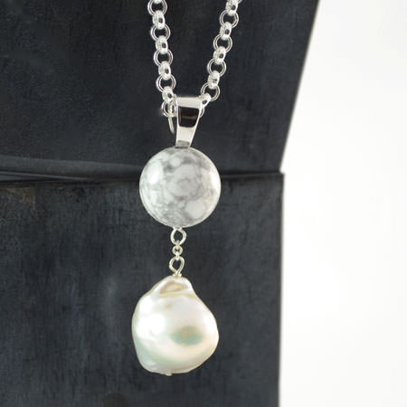 Baroque pearl pendant | Crowded Silver Jewellery