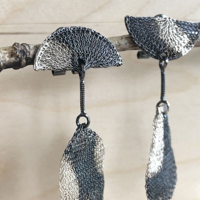 Unique bold earrings by Italian designer | Crowded Silver Jewellery