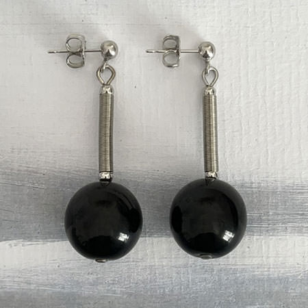 Black drop earrings